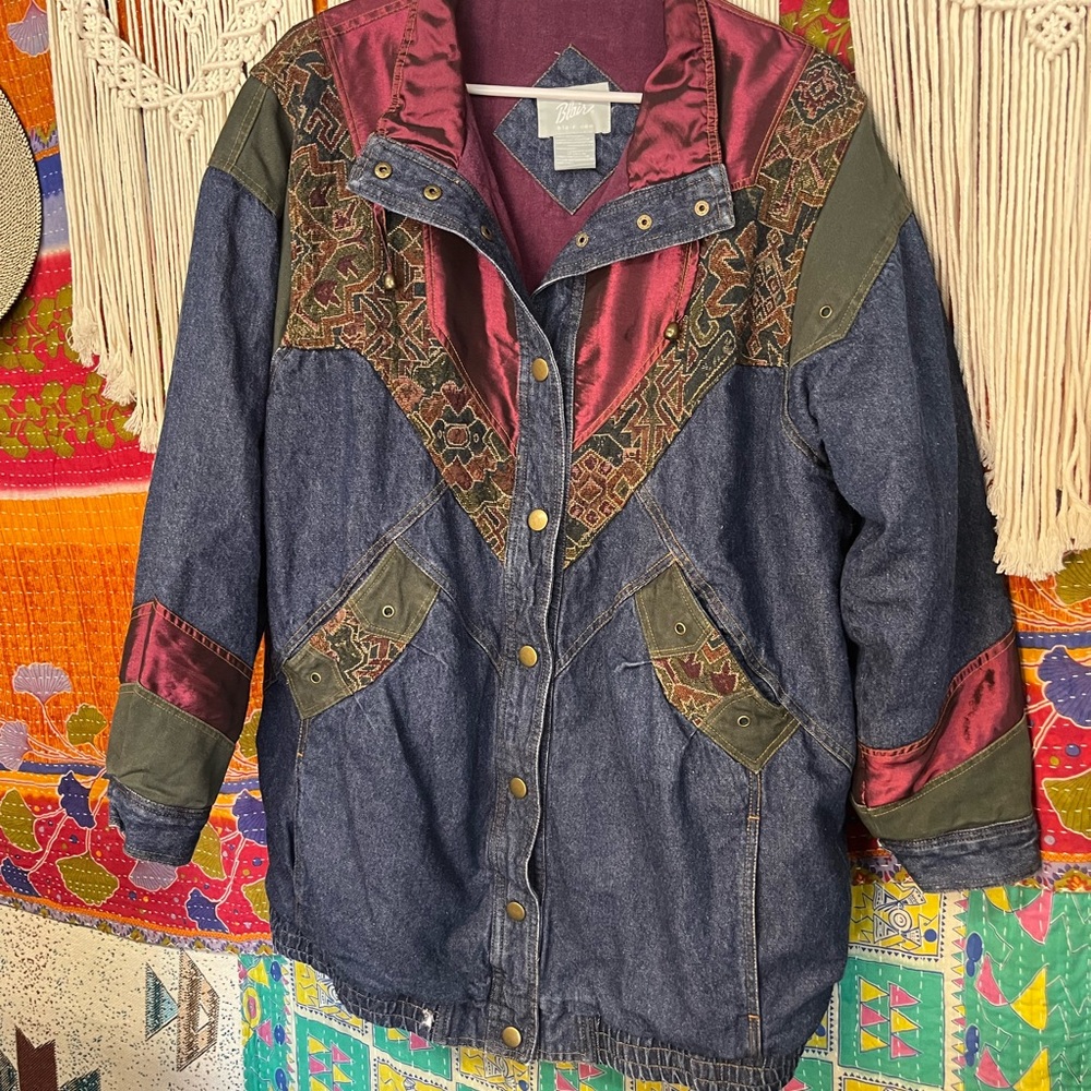 Vintage Denim Patchwork Jacket